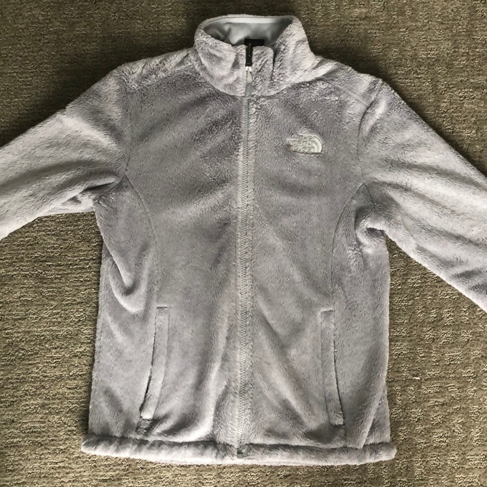 Fuzzy Grey North Face Fleece